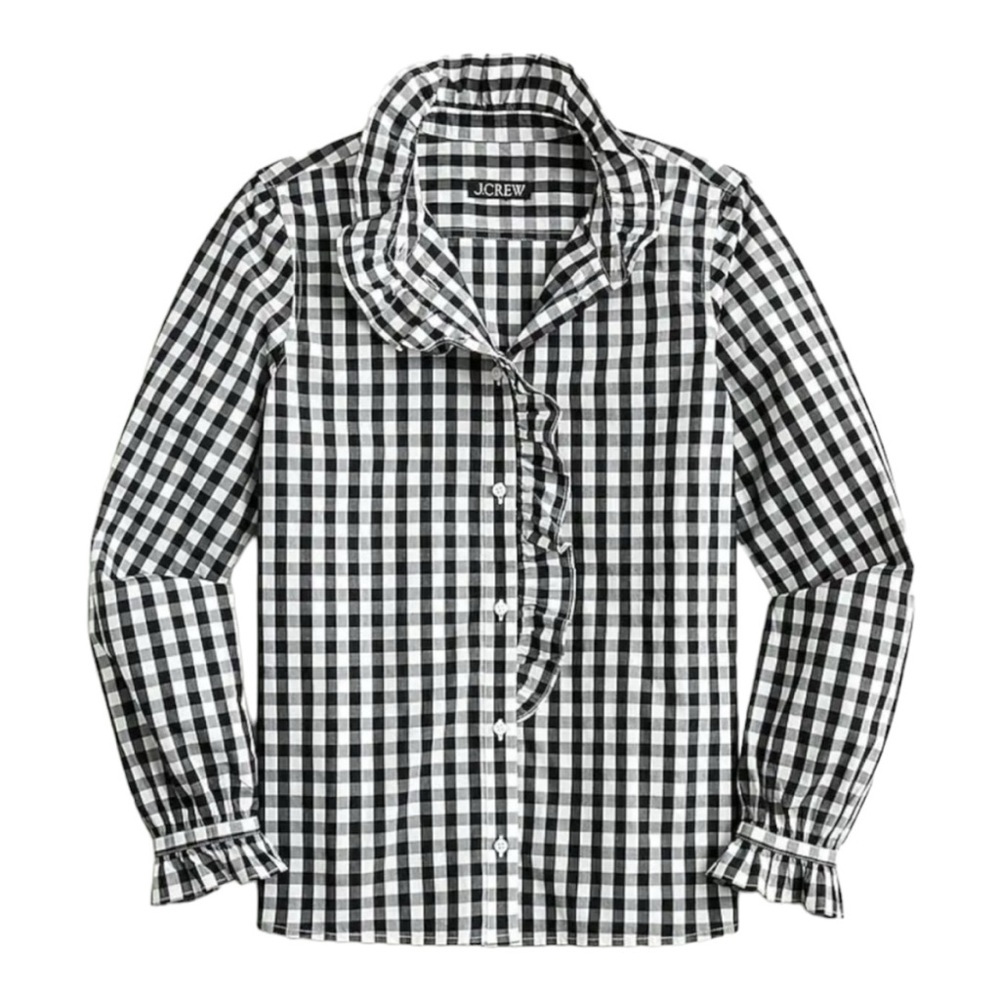 J Crew Cottage cotton poplin top gingham BP623 (2023 style) - Picture 2 of 14